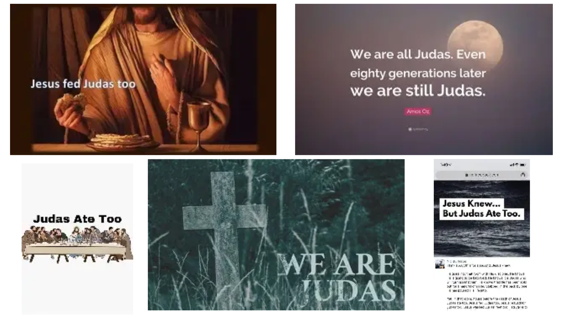 The Toxicity of “Judas Ate Too” and “We Are All Judas” Memes